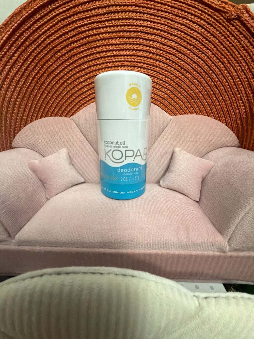 Kopari Coconut Oil Deodorant Beach Size 2 oz Aluminum-Free Vegan